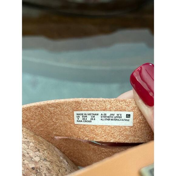 Reef Women's Brown Kaia Cross Cushion Bloom Hi Flip Flop Sandals Size 8 - Picture 3 of 5